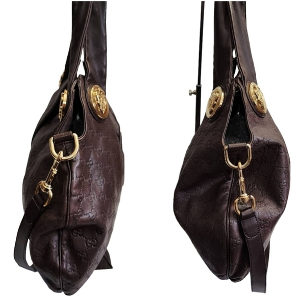 GUCCI guccisima hysteria brown leather 2way hobo bag - Picture 5 of 13